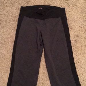 black and grey yoga pants